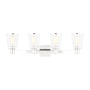 Visual Comfort Alessa 4 Light 31" Wide Vanity Light Polished Nickel