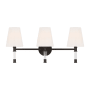 Visual Comfort Hanover 3 Light 25" Wide Vanity Light Aged Iron