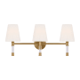 Visual Comfort Hanover 3 Light 25" Wide Vanity Light Burnished Brass