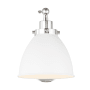 Visual Comfort Wellfleet 8" Tall Bathroom Sconce Polished Nickel