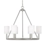 Visual Comfort Egmont 6-Light Large Chandelier by Drew & Jonathan Brushed Steel