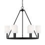 Visual Comfort Egmont 6-Light Large Chandelier by Drew & Jonathan Midnight Black