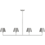 Visual Comfort Ender 4 Light 56" Wide Linear Chandelier Brushed Nickel