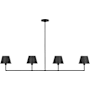 Visual Comfort Ender 4 Light 56" Wide Linear Chandelier Midnight Black