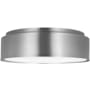 Visual Comfort Dartmore 3 Light 18" Wide Flush Mount Drum Ceiling Fixture with Steel Outer And Etched Opal Glass Inner Shade Brushed Nickel
