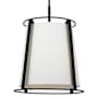 Visual Comfort Cortes 2 Light 18" Wide Pendant with Linen Shade Midnight Black