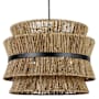 Visual Comfort Thurlo 4 Light 32" Wide Pendant with Natural Abaca Rope Shade Midnight Black