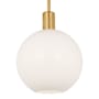 Visual Comfort Colewood 10" Wide Mini Pendant with Milk Glass Shade Satin Brass