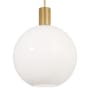 Visual Comfort Colewood 16" Wide Pendant with Milk Glass Shade Satin Brass