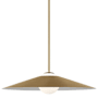 Visual Comfort Astra 24" Wide Pendant with Steel Outer And Frosted Glass Inner Shade Satin Brass