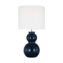 Visual Comfort Buckley 1-Light Medium Table Lamp by Drew & Jonathan Gloss Navy