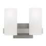 Visual Comfort Rhode 2-Light Vanity by Drew & Jonathan Brushed Steel