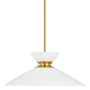 Visual Comfort Heath 19" Wide Pendant Burnished Brass / Matte White