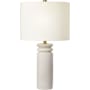 Visual Comfort Feikudo 26" Tall Buffet Table Lamp with Linen Shade Glossy White