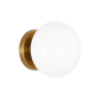 Visual Comfort Lune 7" Tall Bathroom Sconce Burnished Brass