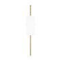 Visual Comfort Lowell 27" Tall Bathroom Sconce with Linen Shade Burnished Brass