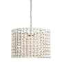 Visual Comfort Catania 30" Wide Pendant Antique-Burnished Brass / White Glass