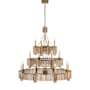 Visual Comfort Sutton 16 Light 51" Wide Taper Candle Style Chandelier Antique Burnished Brass