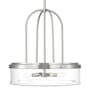 Visual Comfort Anders 4 Light 20" Wide Pendant with Clear Glass Shade Brushed Nickel