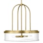 Visual Comfort Anders 4 Light 20" Wide Pendant with Clear Glass Shade Satin Brass