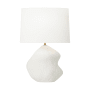 Visual Comfort Broxton 24" Tall LED Table Lamp with Linen Shade Matte White Ceramic