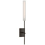Visual Comfort Fay 18" Tall LED Bathroom Sconce Bronze / Frosted Glass
