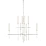 Visual Comfort Fay 32" Wide LED Chandelier Polished Nickel / Frosted Glass