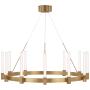 Visual Comfort Mafra 36" Wide LED Ring Chandelier Hand-Rubbed Antique Brass