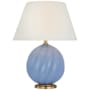Visual Comfort Talia 13" Tall Cordless LED Vase Table Lamp Blue / Linen