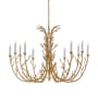 Visual Comfort Silva 12 Light 48" Wide Candle Style Chandelier Antique Gold Leaf