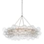Visual Comfort Talia 12 Light 54" Wide Ring Chandelier Burnished Silver Leaf / Clear Swirled Glass