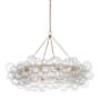 Visual Comfort Talia 12 Light 54" Wide Ring Chandelier Gild / Clear Swirled Glass