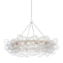 Visual Comfort Talia 12 Light 54" Wide Ring Chandelier Plaster White / Clear Swirled Glass