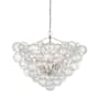 Visual Comfort Talia 15 Light 46" Wide Chandelier Burnished Silver Leaf / Clear Swirled Glass