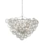 Visual Comfort Talia 15 Light 46" Wide Chandelier Plaster White / Clear Swirled Glass
