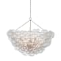 Visual Comfort Talia 16 Light 57" Wide Chandelier Burnished Silver Leaf / Clear Swirled Glass