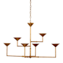 Visual Comfort Eleanor 6 Light 53" Wide LED Chandelier Antique Gold Leaf