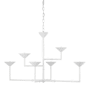 Visual Comfort Eleanor 6 Light 53" Wide LED Chandelier Plaster White