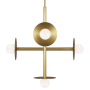 Visual Comfort Nodes 5 Light 27" Wide Chandelier Burnished Brass