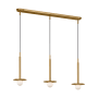 Visual Comfort Nodes 3 Light 49" Wide Linear Pendant Burnished Brass