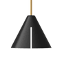 Visual Comfort Cambre 6" Wide LED Mini Pendant Midnight Black / Burnished Brass