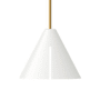 Visual Comfort Cambre 6" Wide LED Mini Pendant Matte White / Burnished Brass