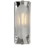 Visual Comfort Castle Peak Single Light 5" Wide Bathroom Sconce with Textured Glass Shade Polished Nickel