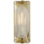 Visual Comfort Castle Peak Single Light 5" Wide Bathroom Sconce with Textured Glass Shade Soft Brass