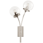 Visual Comfort Prescott 2 Light 12" Wide Bathroom Vanity Light Polished Nickel