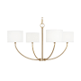 Visual Comfort Sawyer 4 Light 32" Wide Chandelier Burnished Brass