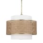 Visual Comfort Sawyer 3 Light 26" Wide LED Pendant by Kate Spade New York Blonde Rattan