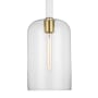 Visual Comfort Monroe 9" Wide Mini Pendant Burnished Brass / Gloss White