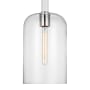 Visual Comfort Monroe 9" Wide Mini Pendant Polished Nickel / Gloss White
