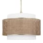 Visual Comfort Sawyer 4 Light 32" Wide LED Pendant by Kate Spade New York Blonde Rattan